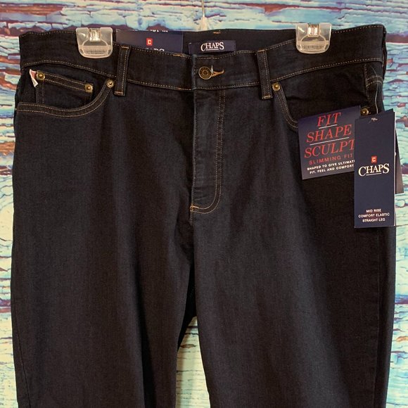 Chaps Mid Rise Straight Leg Denim Jeans - Picture 2 of 5